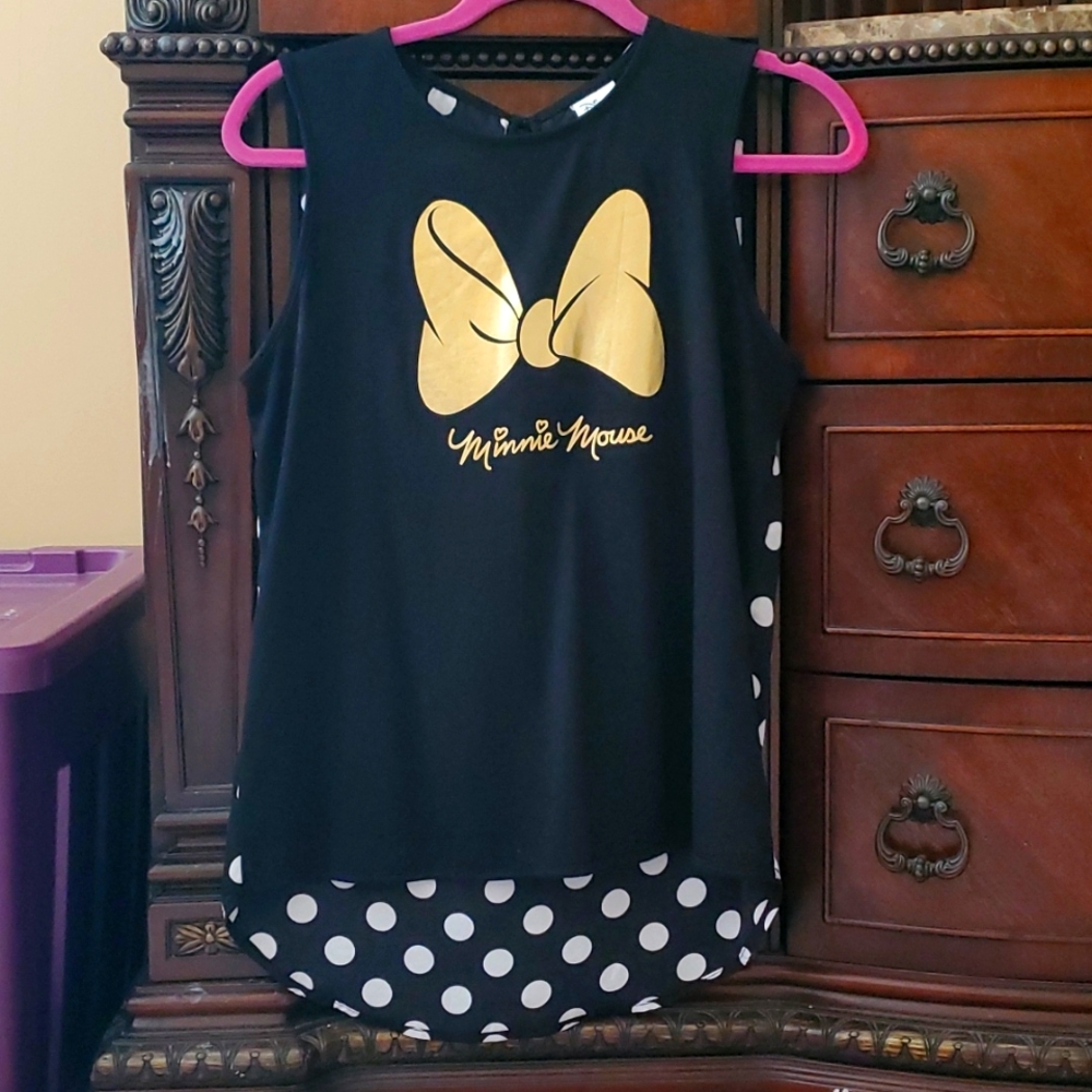 Minnie mouse high low sleeveless shirt